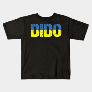 Dido Grandfather Distressed Ukrainian Flag Kids T-Shirt